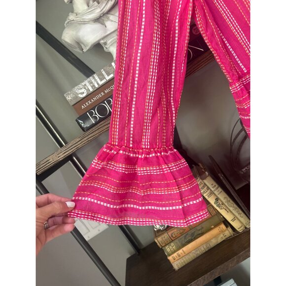 PQ Swim Morgan Stripe Short Cover-Up Dress Pink Womens Size XS/S - Picture 8 of 9